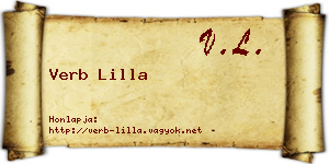 Verb Lilla névjegykártya