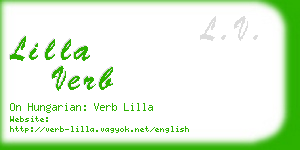 lilla verb business card